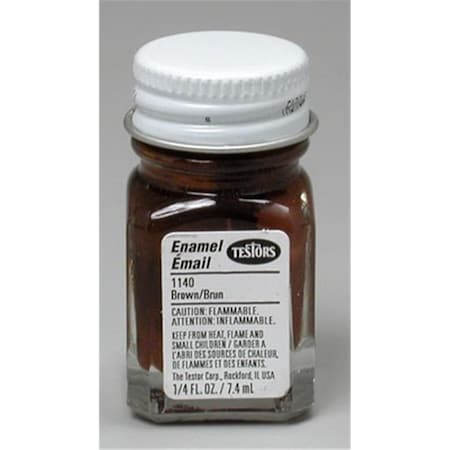Testors Enamel Glass Jar Pain, Gloss, Brown, 1/4 fl.oz TES1140TT